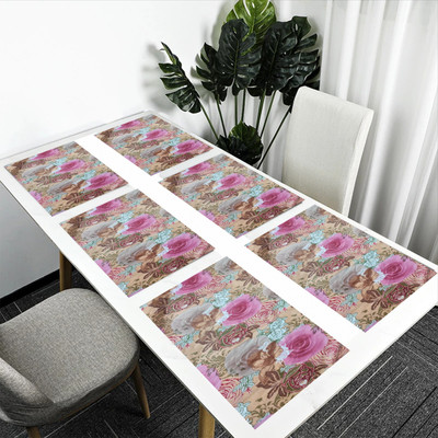 SANRAKSSHAN Rectangular Pack of 6 Table Placemat(Multicolor, PVC)
