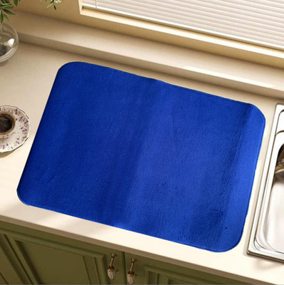 LaVichitra Rectangular Pack of 1 Table Placemat(Blue, Microfibre, Polyester)