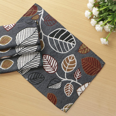 HOKiPO Rectangular Pack of 4 Table Placemat(Grey, Cotton)