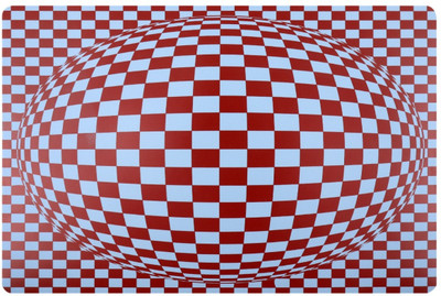 HuasMatto Rectangular Pack of 6 Table Placemat(Red, White, PVC)