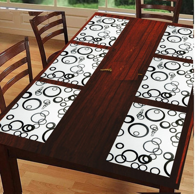 SANRAKSSHAN Rectangular Pack of 6 Table Placemat(Multicolor, PVC)