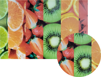Kanushi Industries Rectangular Pack of 6 Table Placemat(Multicolor, PVC)