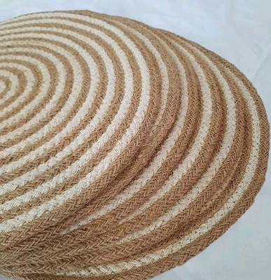 ROUSN Round Pack of 6 Table Placemat(Beige, Cotton)