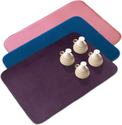 KUBER INDUSTRIES Rectangular Pack of 3 Table Placemat(Multicolor, Microfibre)