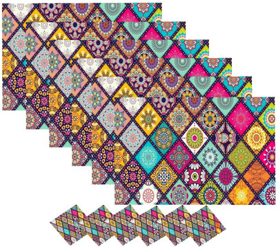 Flipkart SmartBuy Rectangular Pack of 6 Table Placemat(Multicolor, PVC)