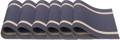 Bhaguji Rectangular Pack of 6 Table Placemat(Blue, PVC)