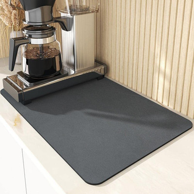 VDNSI Rectangular Pack of 1 Table Placemat(Black, Rubber)