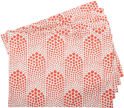 Dekor World Rectangular Pack of 6 Table Placemat(Orange, Cotton)