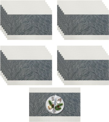 Daidokoro Rectangular Pack of 24 Table Placemat(Grey, Beige, White, PVC)