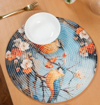 PPP Round Pack of 1 Table Placemat(Multicolor, Polyester)