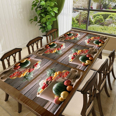SANRAKSSHAN Rectangular Pack of 6 Table Placemat(Beige, PVC)