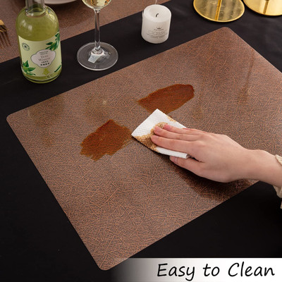 Winner Rectangular Pack of 1 Table Placemat(Beige, PVC)