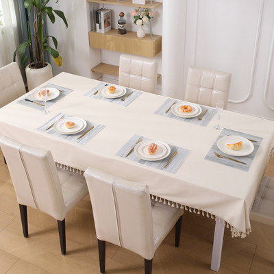 HOKiPO Rectangular Pack of 6 Table Placemat(Blue, PVC)