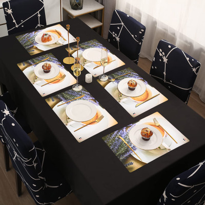 KUBER INDUSTRIES Rectangular Pack of 6 Table Placemat(White, PVC)
