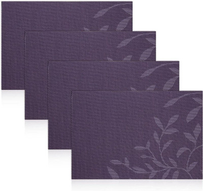 d&i collection Rectangular Pack of 4 Table Placemat(Multicolor, Polyester)