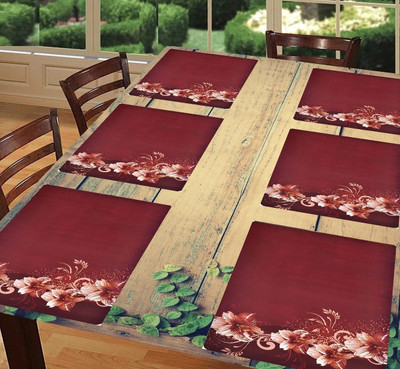 Flipkart SmartBuy Rectangular Pack of 6 Table Placemat(Brown, PVC)