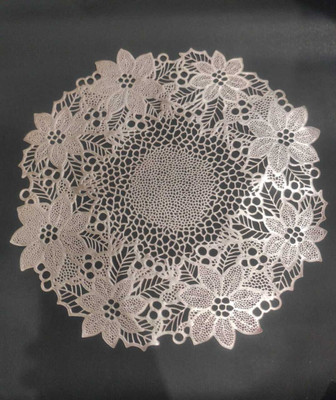 Elegant Elements Round Pack of 1 Table Placemat(Peach, PVC)