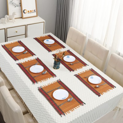 orric Rectangular Pack of 6 Table Placemat(Gold, River Grass)