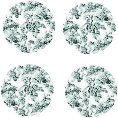 IKEA Round Pack of 4 Table Placemat(Green, White, Polypropylene, Plastic)