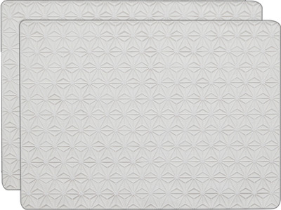 Winner Rectangular Pack of 2 Table Placemat(White, PVC)