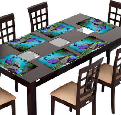 Flipkart SmartBuy Rectangular Pack of 6 Table Placemat(Blue, PVC)