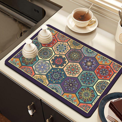 HomeCloud Rectangular Pack of 1 Table Placemat(Multicolor, Rubber)