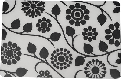 KANUSHI Rectangular Pack of 6 Table Placemat(White, Black, PVC)