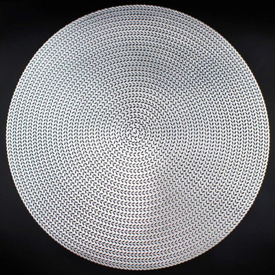 Dakshya Industries Round Pack of 4 Table Placemat(Silver, PVC)