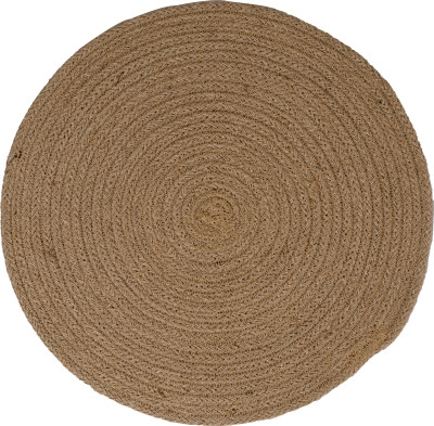 Sui Dhagga Round Pack of 4 Table Placemat(Brown, Jute)