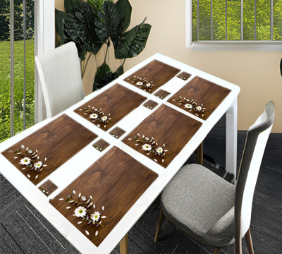 REVEXO Rectangular Pack of 12 Table Placemat(Multicolor, PVC)