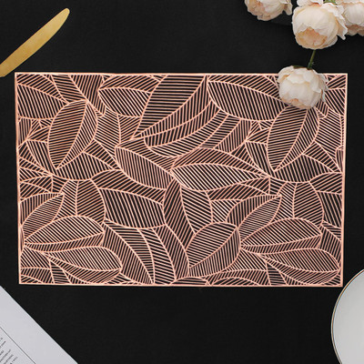 Dakshya Industries Rectangular Pack of 2 Table Placemat(Brown, PVC)