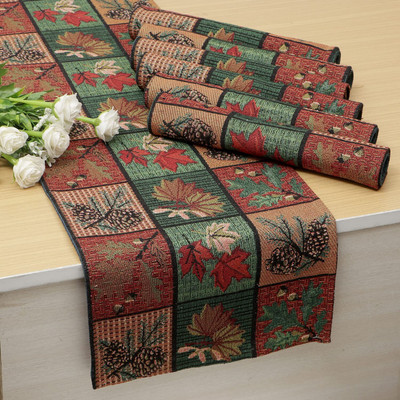 HOKiPO Rectangular Pack of 7 Table Placemat(Multicolor, Cotton)