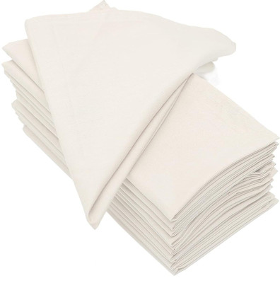 The Home Talk Square Pack of 6 Table Placemat(White, Cotton)