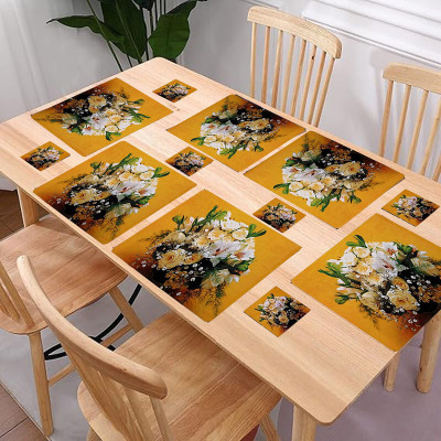 REVEXO Rectangular Pack of 6 Table Placemat(Multicolor, PVC)