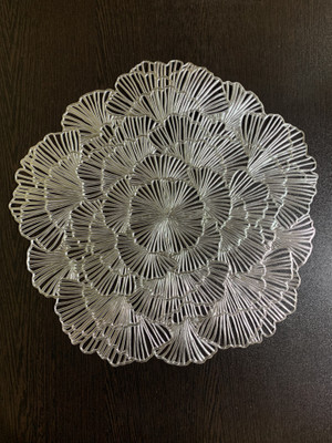 new eraa Round Pack of 6 Table Placemat(Silver, PVC)