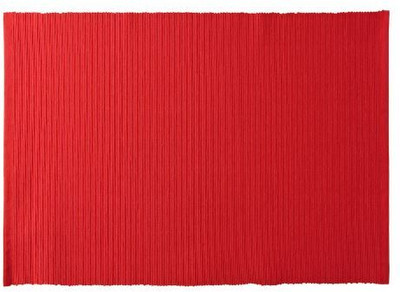 Vinterfint Rectangular Pack of 1 Table Placemat(Red, Cotton)