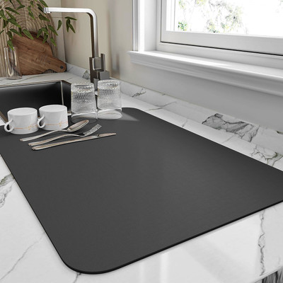 YELLOW WEAVES Rectangular Pack of 1 Table Placemat(Black, Rubber)