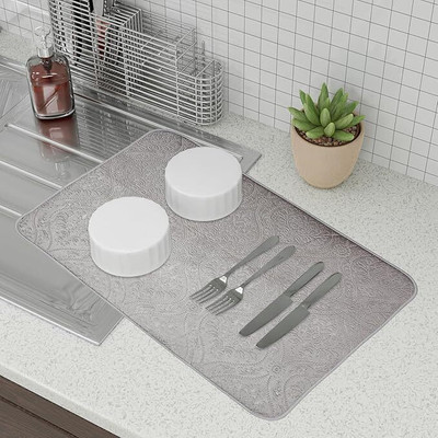 Takshhaven Rectangular Pack of 1 Table Placemat(Grey, Rubber)