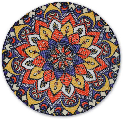 MGD Round Pack of 1 Table Placemat(Multicolor, Jute)