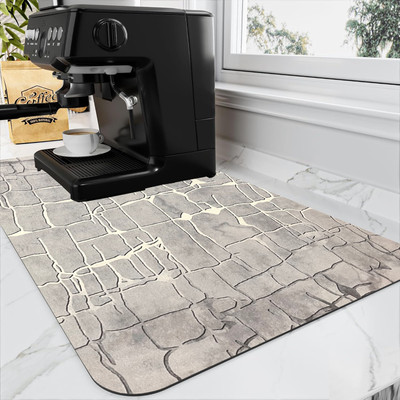 VDNSI Rectangular Pack of 1 Table Placemat(Silver, Rubber)