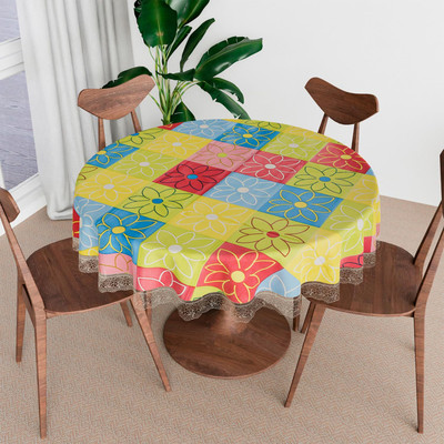 Alina Round Pack of 1 Table Placemat(Multicolor, PVC)