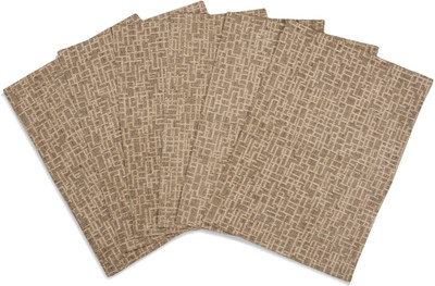 Saral Home Rectangular Pack of 7 Table Placemat(Beige, Polyester)