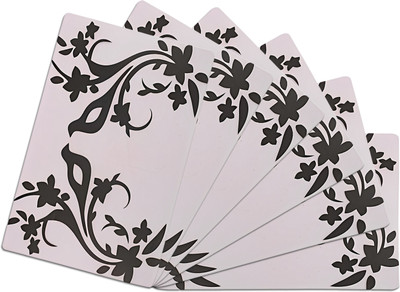 KUBER INDUSTRIES Rectangular Pack of 6 Table Placemat(White, PVC)