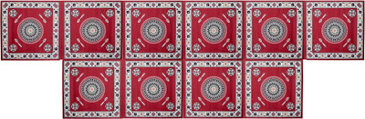 Dulhan Enterprises Rectangular Pack of 1 Table Placemat(White, Polyester)