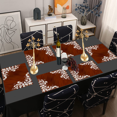 Flipkart SmartBuy Rectangular Pack of 6 Table Placemat(Maroon, PVC)