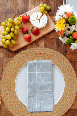 LADLI JEE Round Pack of 1 Table Placemat(Orange, Microfibre)