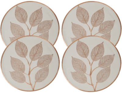 Castle Decor Round Pack of 4 Table Placemat(Brown, PVC)