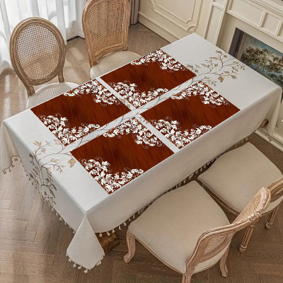 SANRAKSSHAN Rectangular Pack of 6 Table Placemat(Multicolor, PVC)
