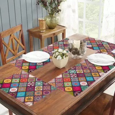 Crosmo Rectangular Pack of 6 Table Placemat(Multicolor, PVC)