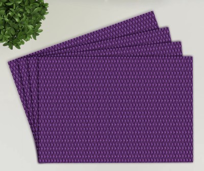 OASIS Rectangular Pack of 4 Table Placemat(Purple, Cotton)